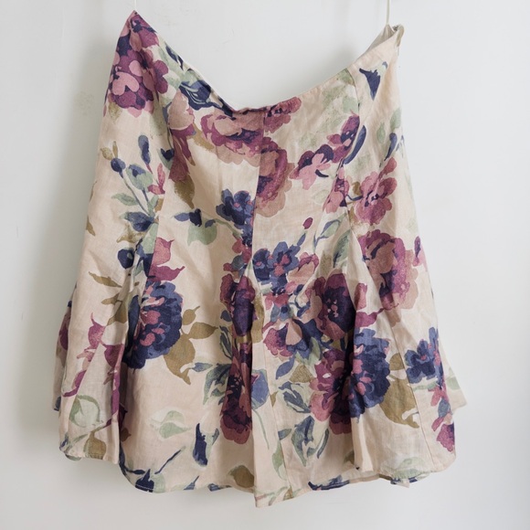 Ralph Lauren Floral Linen Midi Skirt - Picture 2 of 5